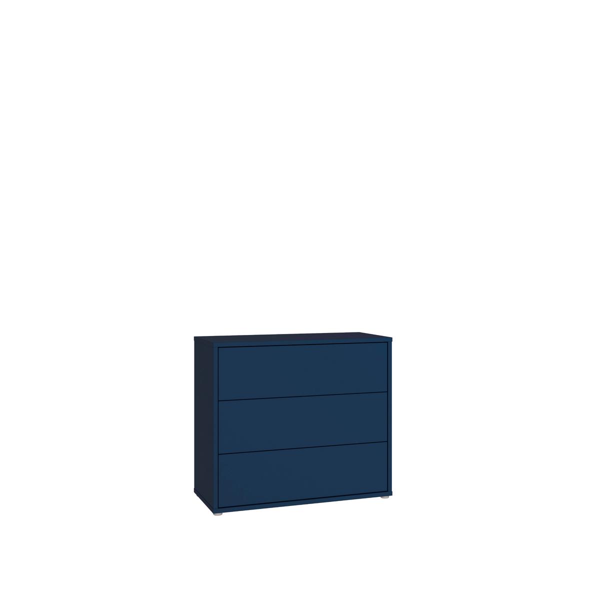 Komoda farba modrá - tmavomodrá, Modern, kompozitné drevo (94,8/83,1/41,5cm)