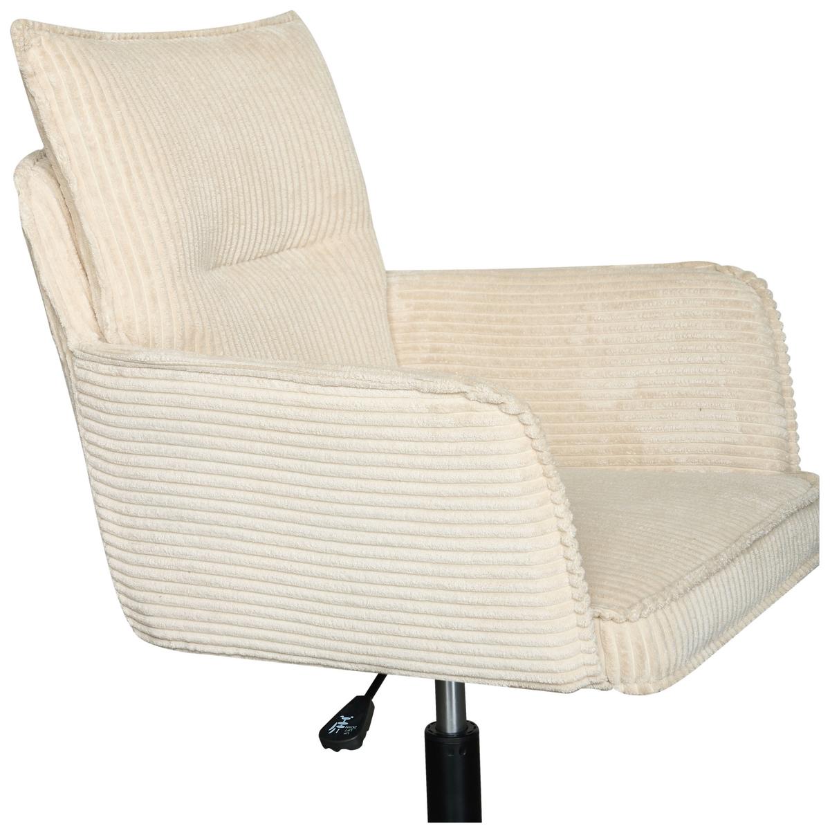 Drehstuhl Valencia Beige B: 58,5 cm - Beige/Schwarz, MODERN, Textil/Metall (58,5/88/95/63cm) - Livetastic
