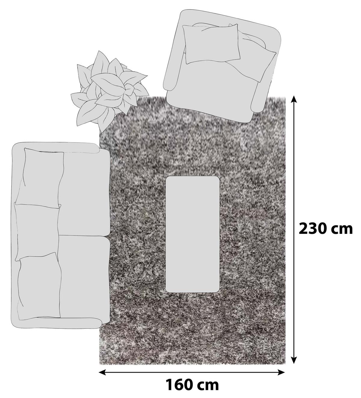 Hochflor Teppich Beige Enjoy 160x230 cm - Beige, KONVENTIONELL, Textil (160/230cm)