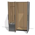 Kleiderschrank Unit 3trg. Normalhöhe - KONVENTIONELL (137/210/58,3cm) - Ondega