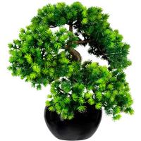 Kunstpflanze Bonsai Inkl. Topf D: 9 Cm - Schwarz/Braun, Design, Keramik/Kunststoff (37cm) - P & B