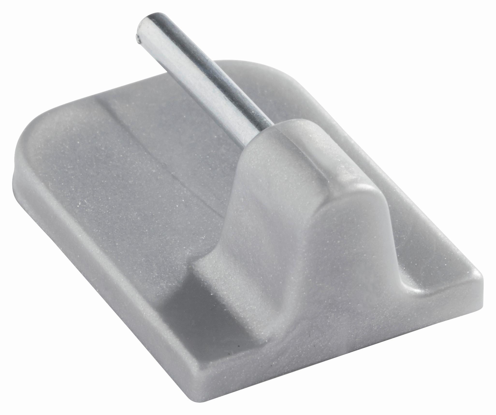 SAMOLEPICÍ HÁČEK KURT - barvy stříbra, plast (1/2.3cm) - Modern Living