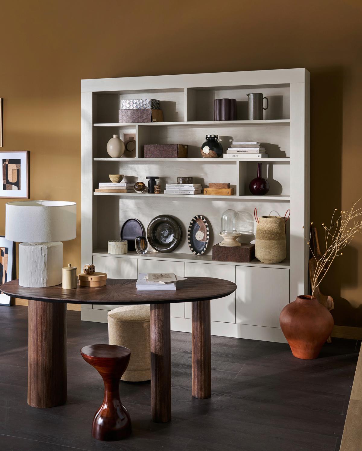 Regal Wallcover Grau B: 210 Cm - Grau, Design, Holz (210/229/31cm) - Livetastic