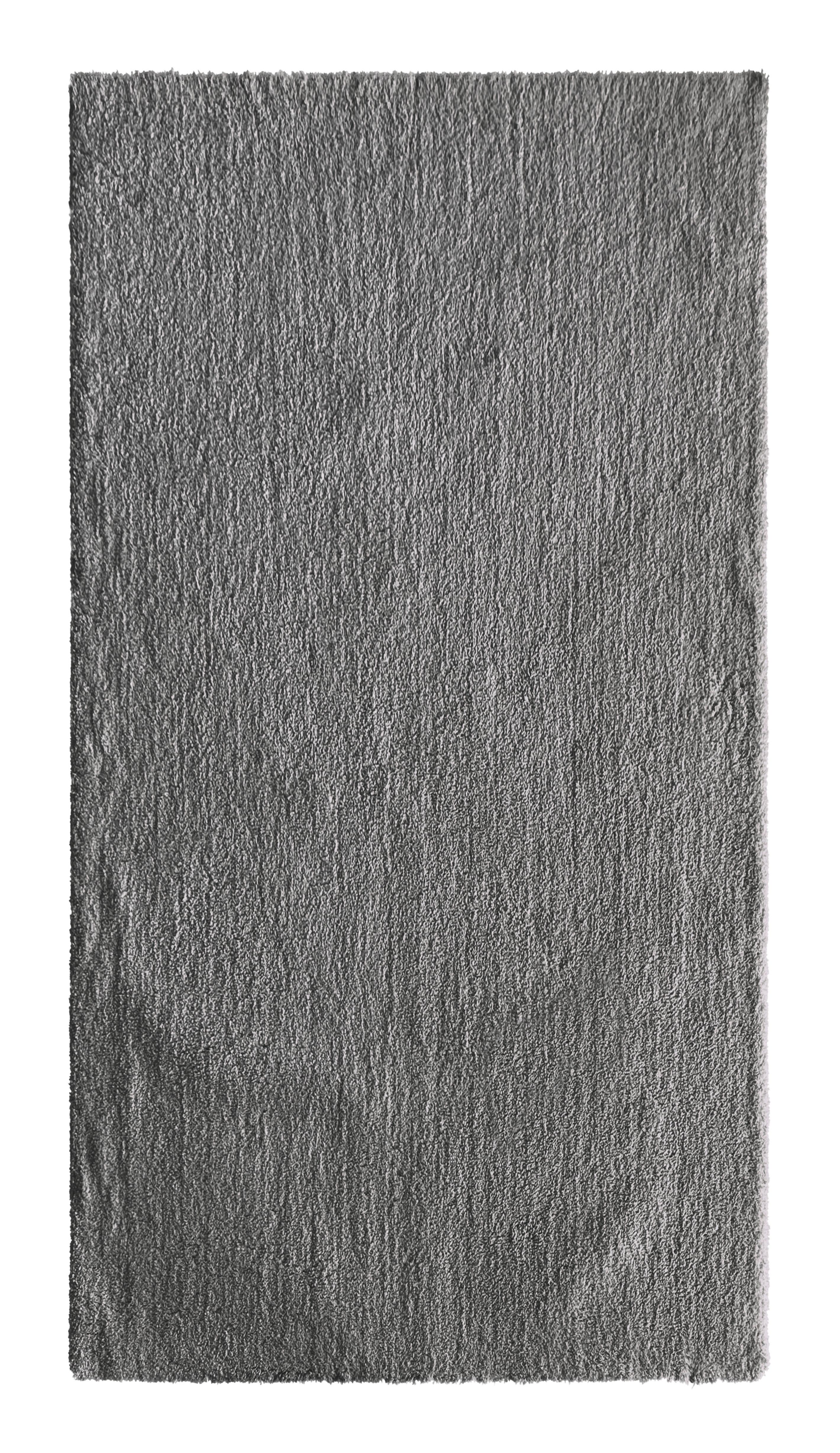 Hochflorteppich Grau Kira 3 80x150 cm - Grau, MODERN, Textil (80/150cm) - Luca Bessoni