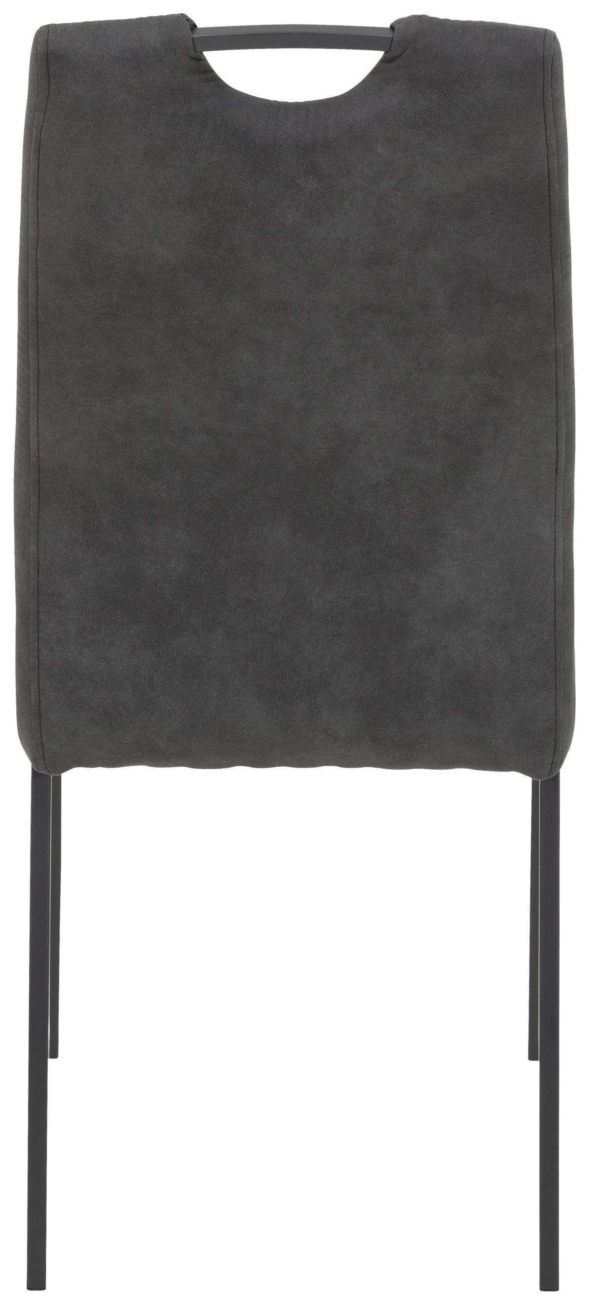 Stuhl-Set Elif II S Anthrazit - Anthrazit/Grau, MODERN, Textil/Metall (44/96/64cm) - MID.YOU