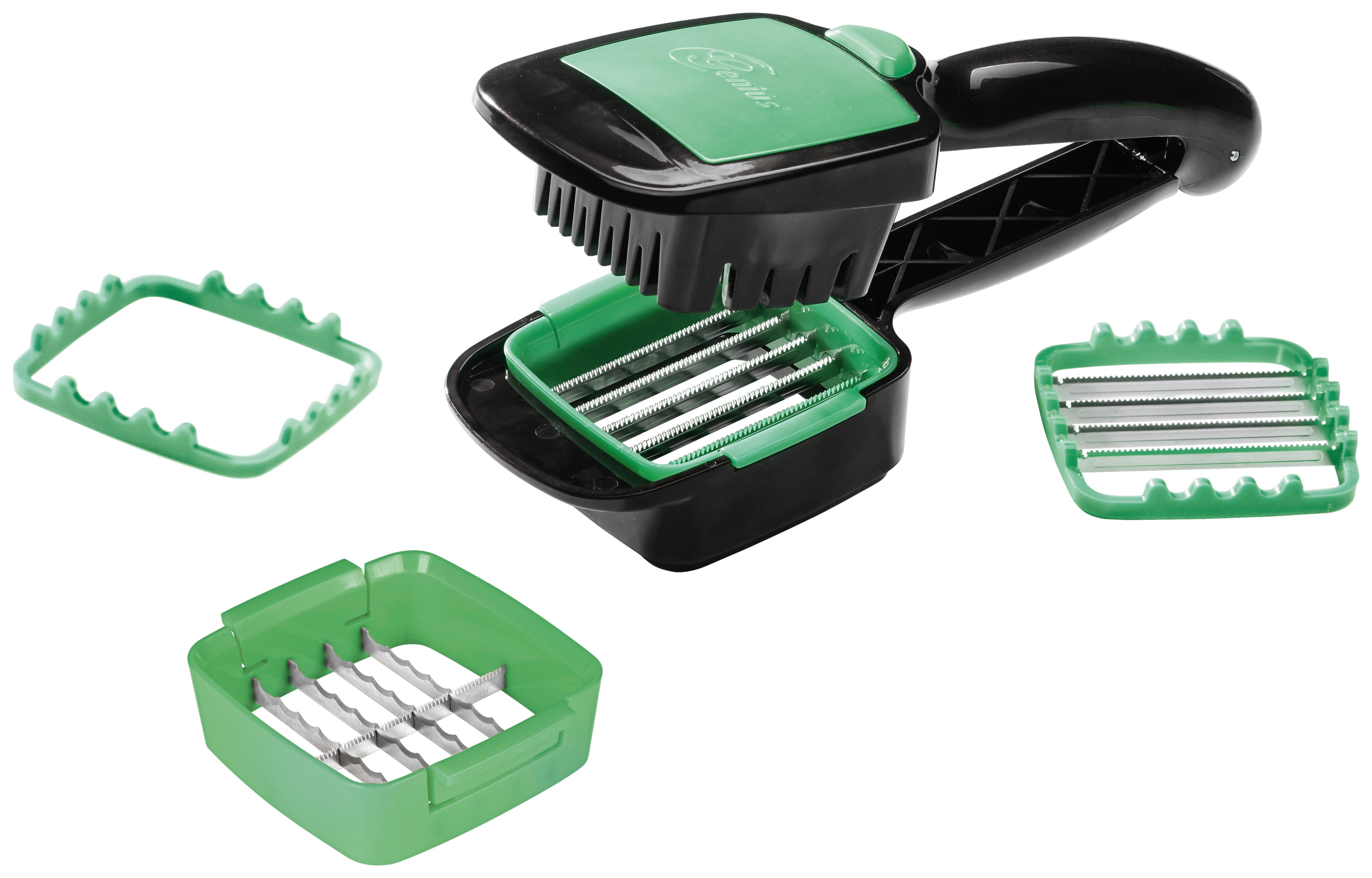 Küchenhelfer-Set Nicer Dicer Quick 5 -teilig. - Schwarz/Grün, Basics, Kunststoff/Metall - Genius