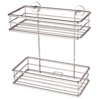 Badezimmerregal 2 Ablagen 25,6x26,6cm Baath - Chromfarben, MODERN, Metall (25,6/26,6/13,6cm)