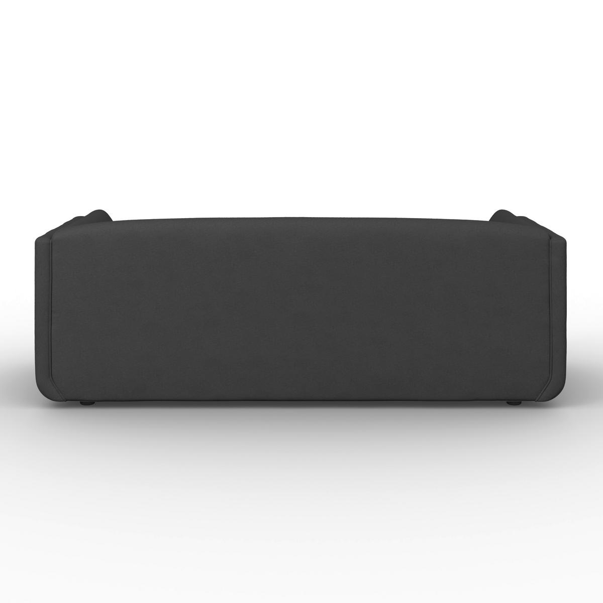 Pohovka HEVI, tmavosivý zamat, max. 360 kg - čierna/prírodná farba, Modern, drevo/textil (197/73/86cm) - Bessagi Home