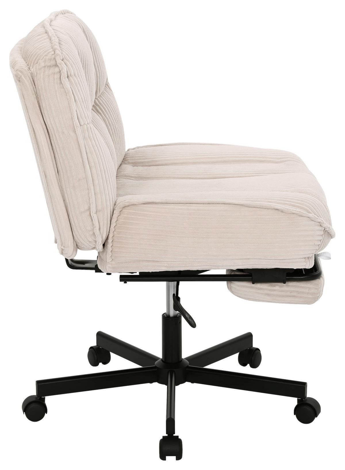 Drehstuhl Ahrhus Beige B: 67 cm - Beige/Schwarz, MODERN, Holz/Kunststoff (67/84.5-92.5/73,5cm) - Livetastic