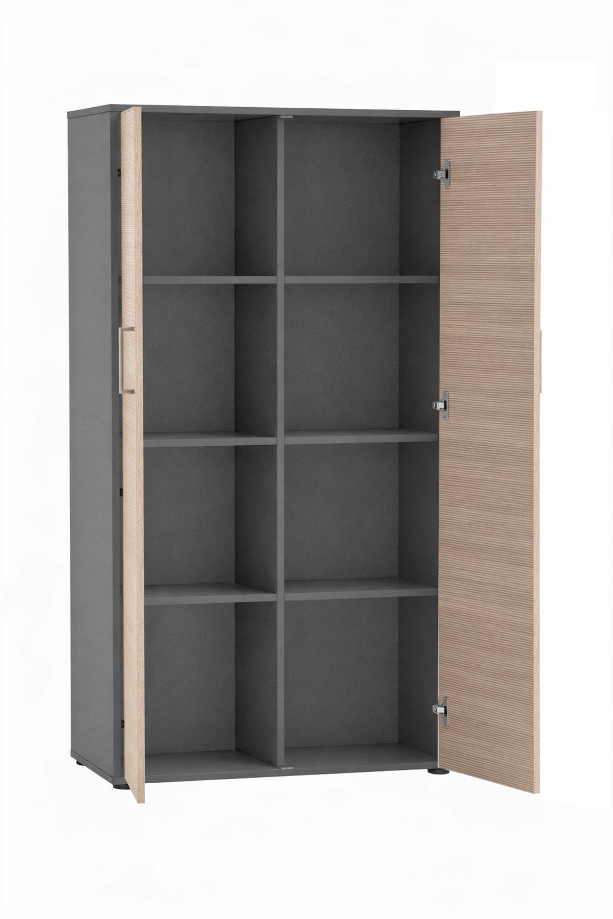 AKTENSCHRANK Metz Anthrazit/Beige B: 80,1cm - Beige/Anthrazit, MODERN, Holzwerkstoff (80,1/150/38,2cm) - MID.YOU
