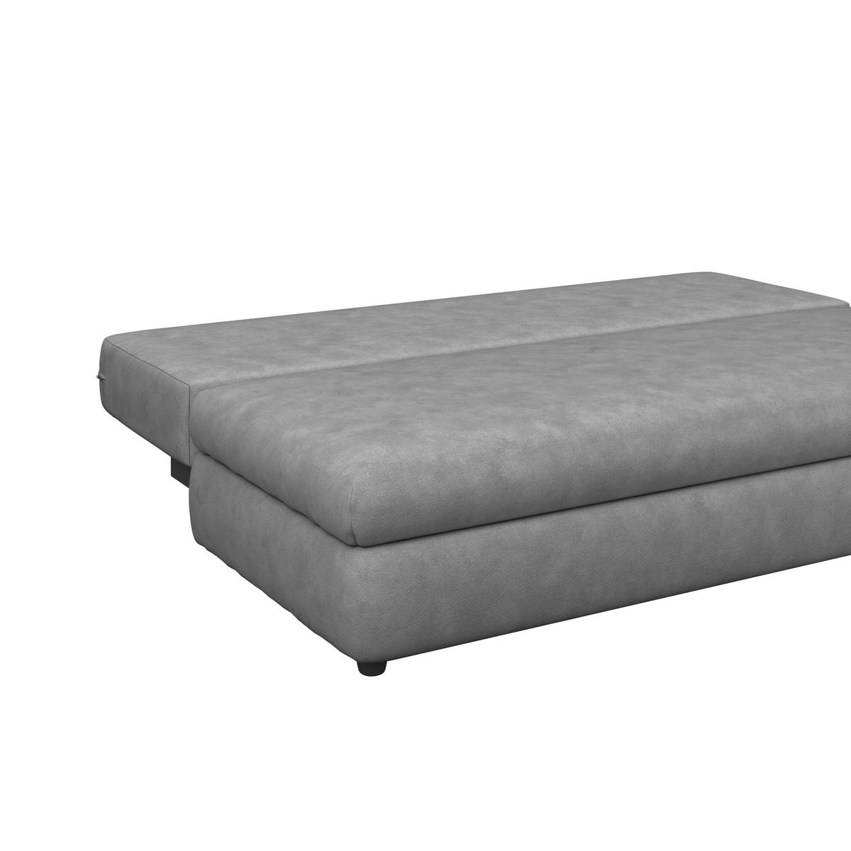 Schlafsofa Oslo Grau, Lf: 200x140 cm - Grau, Trend, Holz/Kunststoff (205/72/100cm)