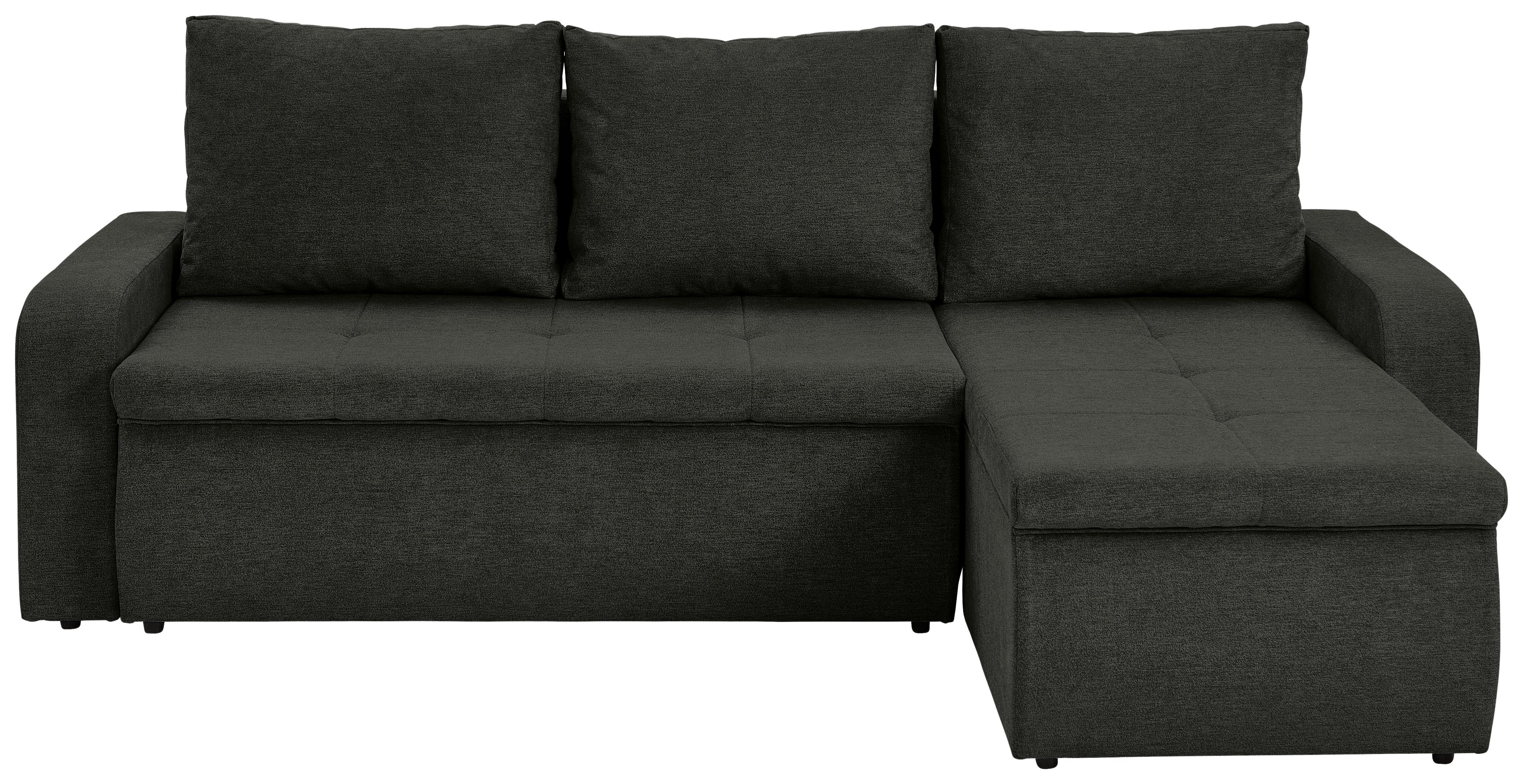 ECKSOFA Larisa Schwarz S: 235x158 cm - Schwarz, KONVENTIONELL, Textil (235/158cm) - P & B