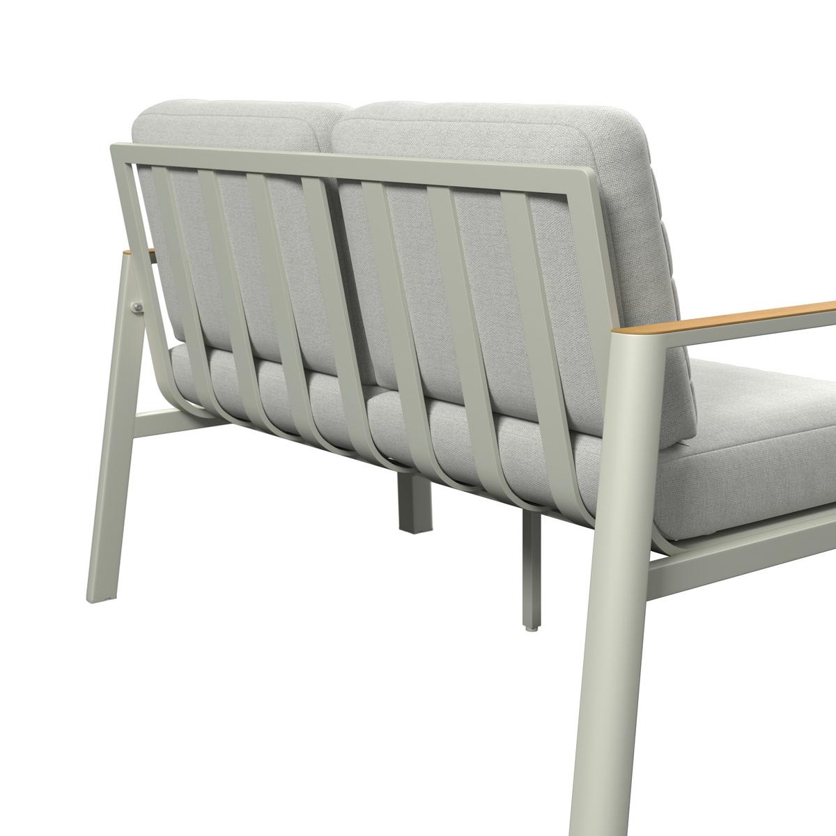 ZAHRADNÍ SADA GARDA - světle šedá/přírodní barvy, Moderní, kov/textil