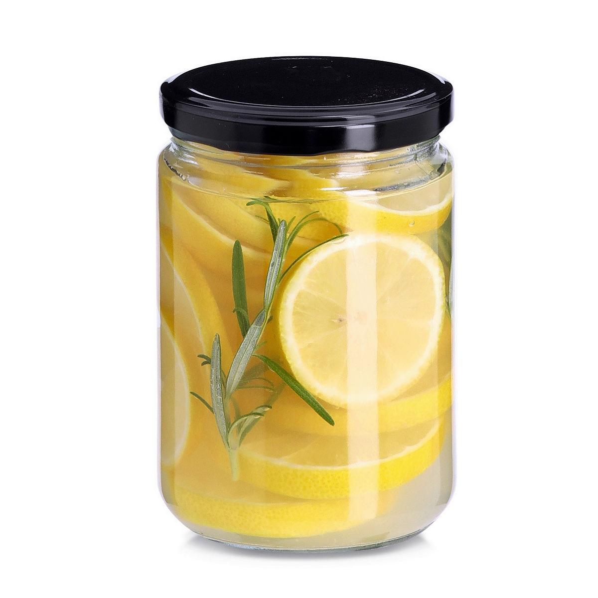 VORRATSGLAS Glas, BxHxT: ca. 9x9x13 cm - Transparent/Schwarz, Design, Glas (8,8/8,8/13,2cm)