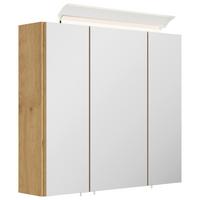 Spiegelschrank Eiche Dekor B: 70 cm - Eichefarben, MODERN, Glas/Holzwerkstoff (70/62/17cm) - MID.YOU