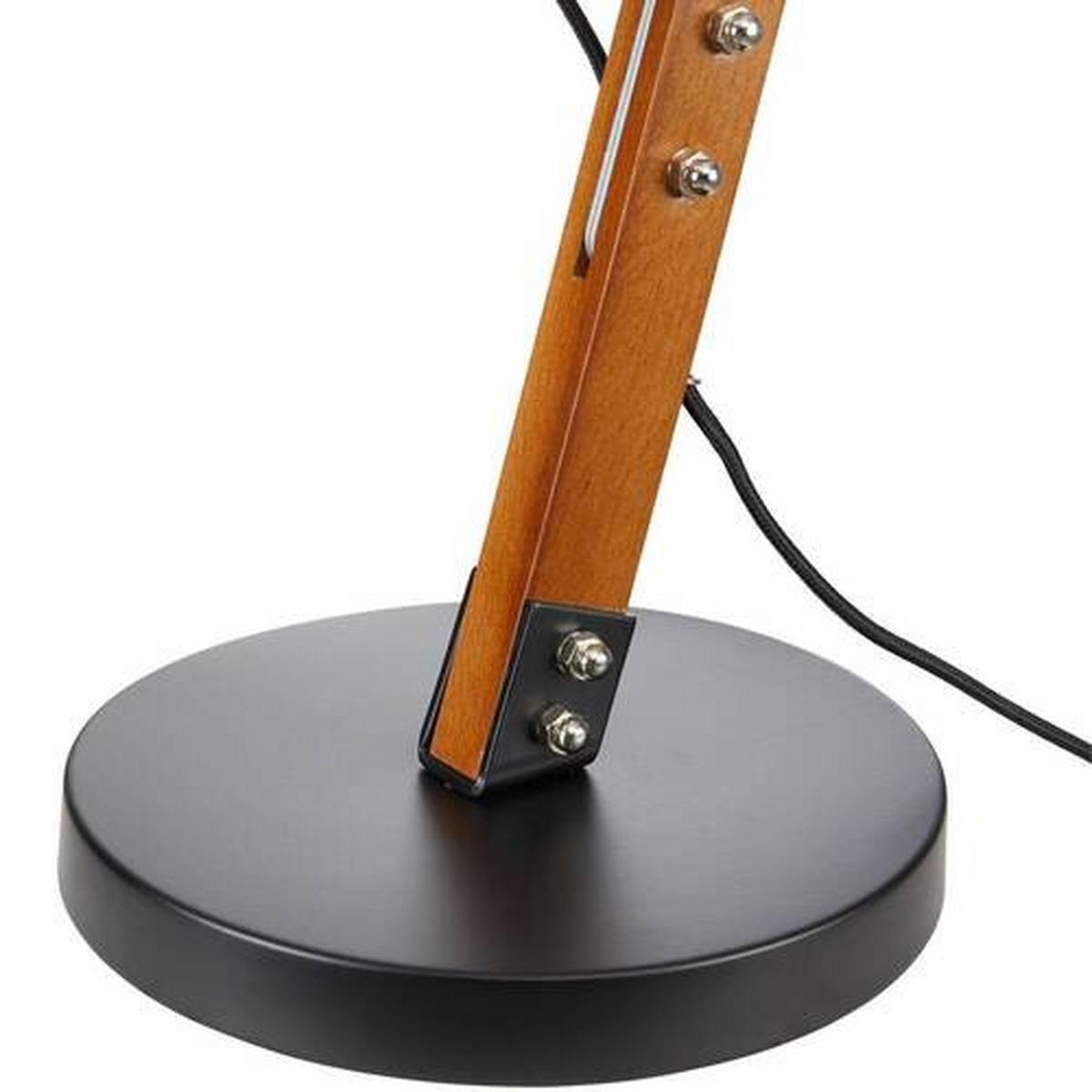 Stolní lampa GEORGE max. 40 Watt - černá, Moderní, kov/dřevo - Bessagi Home