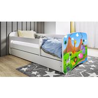 Kinder-/Juniorbett Babydreams inkl. Matratze 80x160 - Birkefarben/Weiß, MODERN, Holz/Holzwerkstoff (80/160cm) - MID.YOU