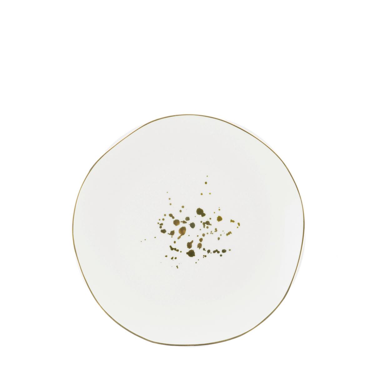 DEZERTNÍ TALÍŘEK ONIX - bílá/barvy zlata, Moderní, keramika (20,5cm) - Mömax