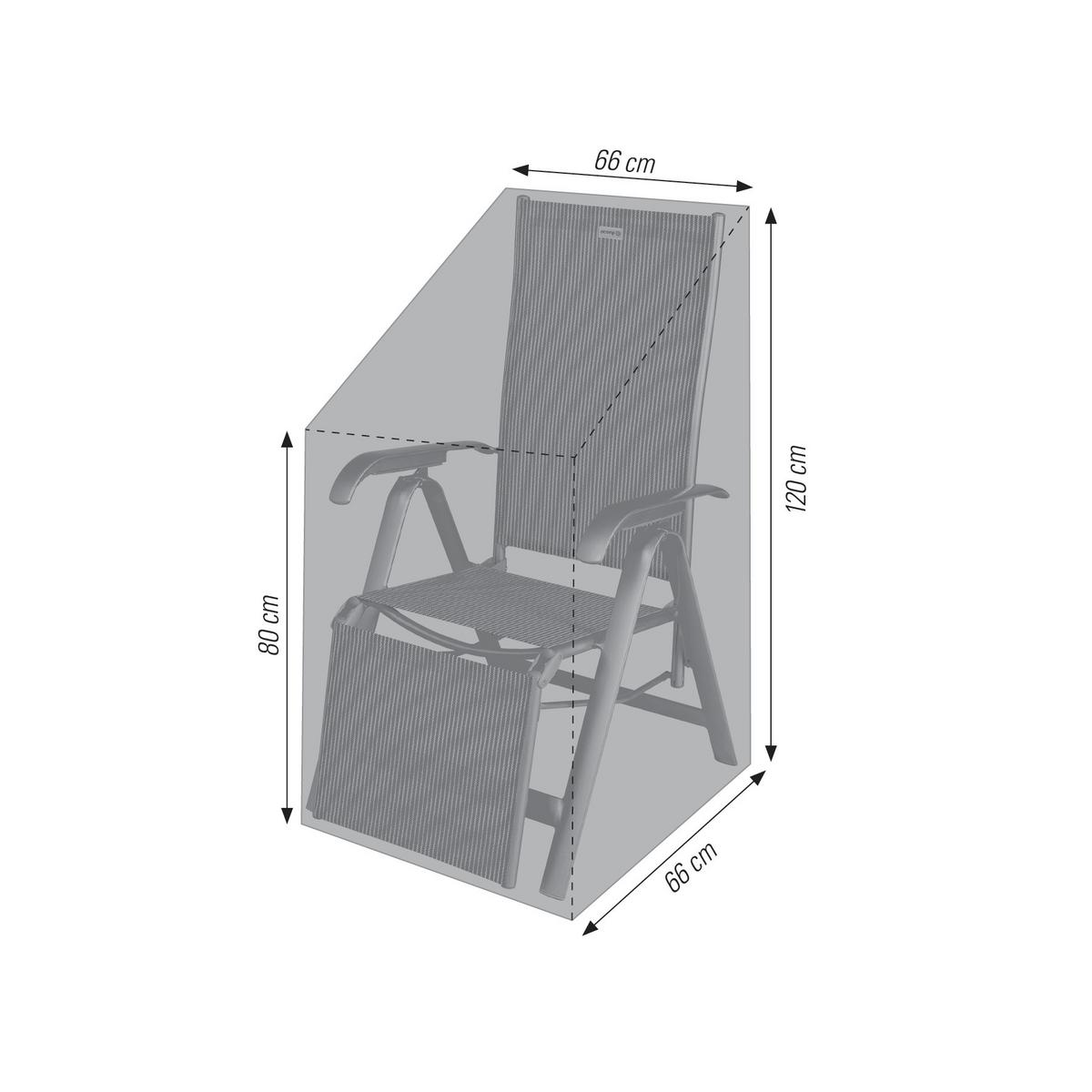 Schutzhülle Für Gartenstühle 66x66x80/120 Cm Anthrazit - Anthrazit, Basics, Textil (66/80/120/66cm)