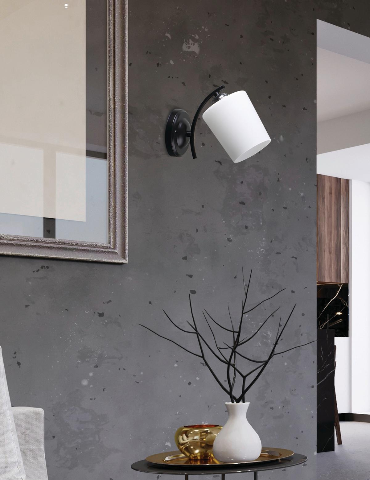 Wandleuchte 21-22684 Esnyr - Chromfarben/Schwarz, KONVENTIONELL, Metall (22/11/18cm)