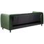 Schlafsofa mit Bettfunktion Jonna Samt - Dunkelgrün/Schwarz, KONVENTIONELL, Holz/Textil (235/85/87cm) - Carryhome Schlafsofa mit Bettfunktion Jonna Samt - Dunkelgrün/Schwarz, KONVENTIONELL, Holz/Textil (235/85/87cm) - Carryhome