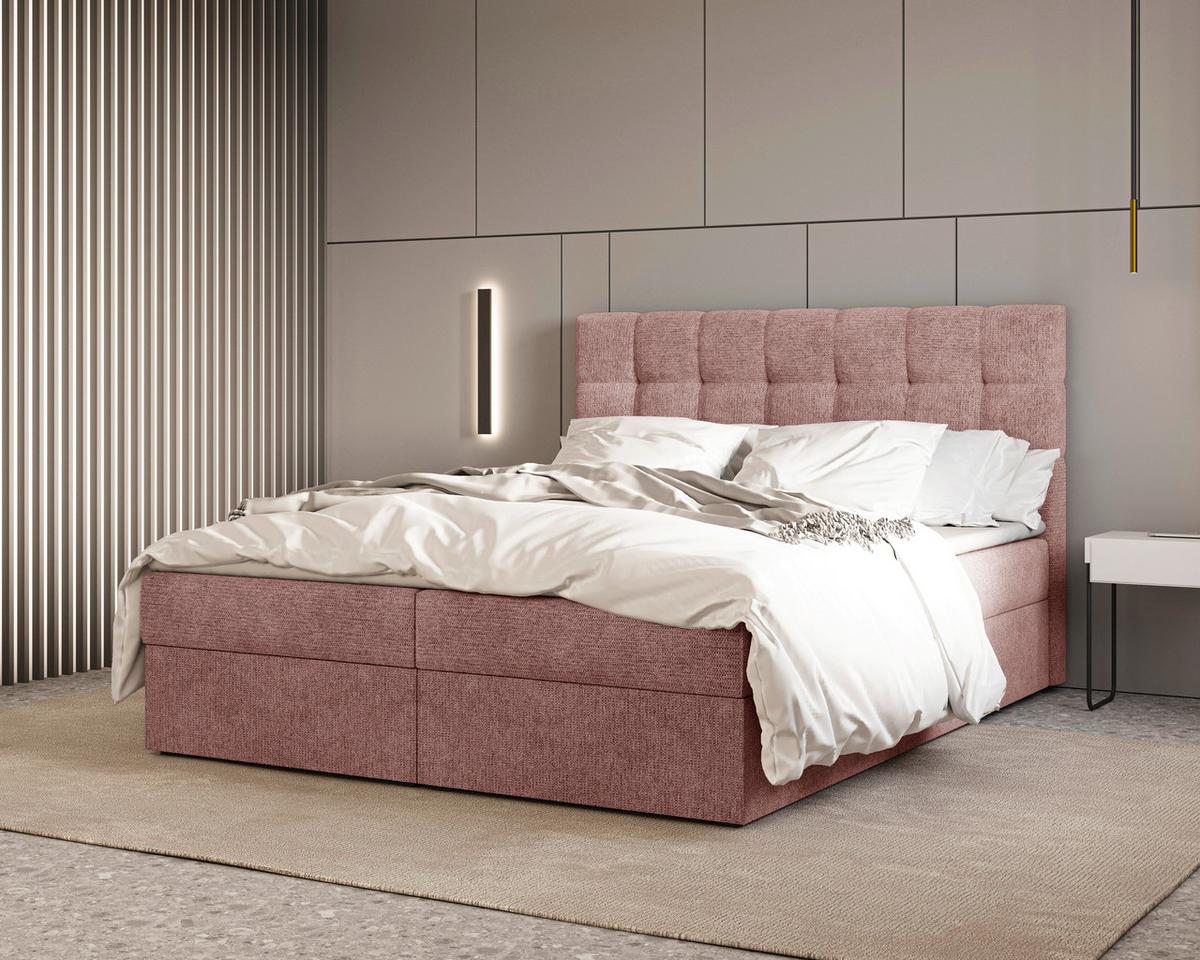 BOXBETT Oslo Kupferfarben 180x200cm - Schwarz/Kupferfarben, MODERN, Holz/Kunststoff (180/200cm) - MID.YOU