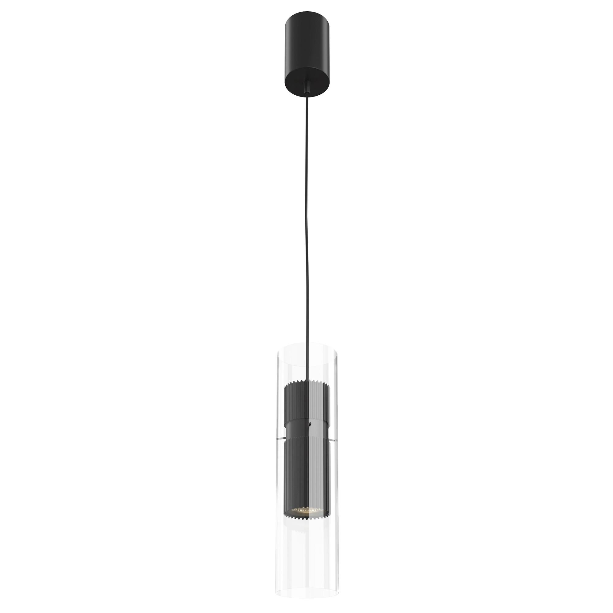 PENDELLEUCHTE DYNAMICS - Transparent/Schwarz, Trend, Glas/Metall (8/32cm) - MAYTONI