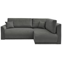 Rohová sedačka KIM L160, oboustr.,tmavě šedý manšestr - černá/tmavě šedá, Moderní, dřevo/textil (233/160cm)