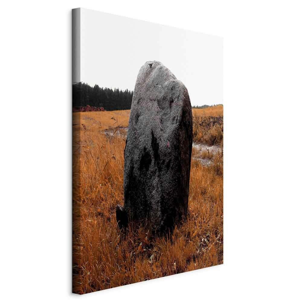 Leinwandbild Braun Grau B: 40 Cm - Braun/Grau, Basics, Holzwerkstoff/Textil (40/60/1,2cm) - artgeist