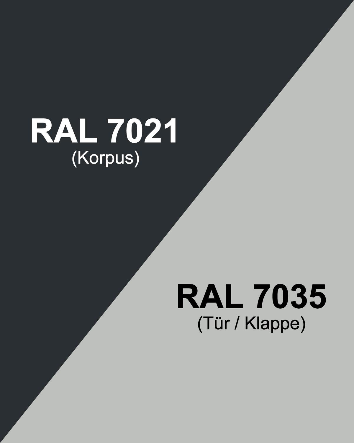 Paketbox Mit Türklappe H: 103 Cm - Schwarz/Grau, Basics, Metall (41/103/38cm)