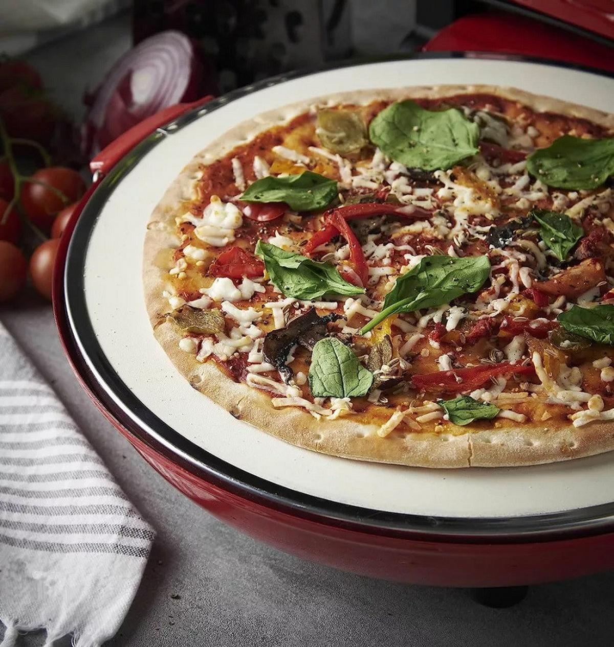 Pizza Sütő Hm6149 - világospiros, Basics, fém