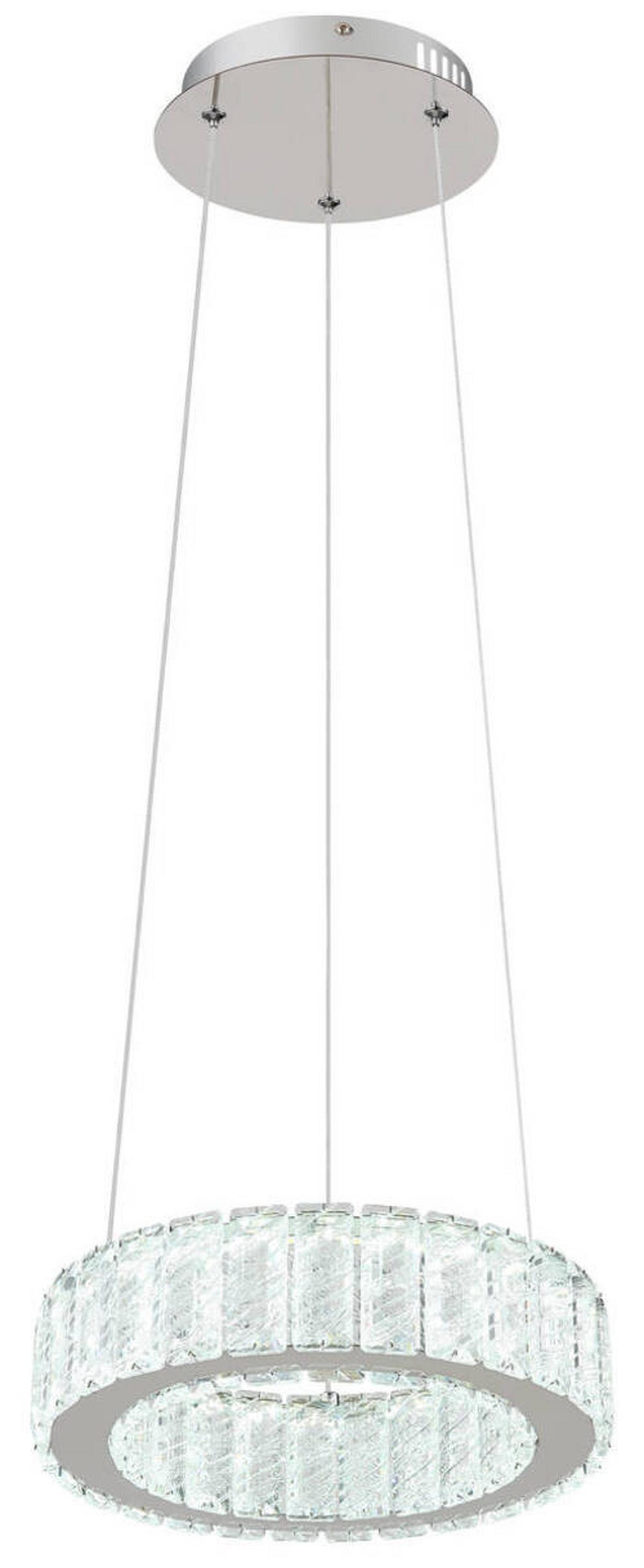 Led Függőlámpa 67162-30 - krómszínű/áttetsző, Konventionell, műanyag/Üveg (30/120cm) - Globo