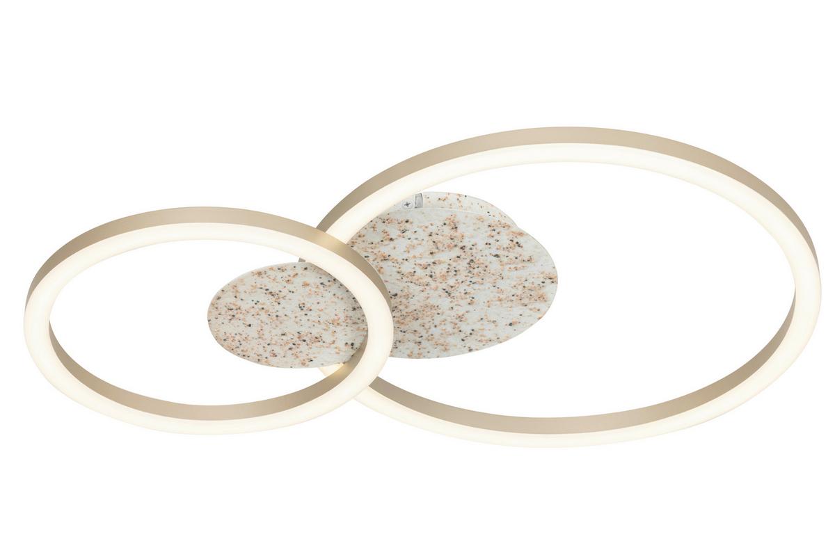 LED-Deckenleuchte, 4000k Charles - Champagner, Basics, Kunststoff/Metall (50/33/6.8cm)