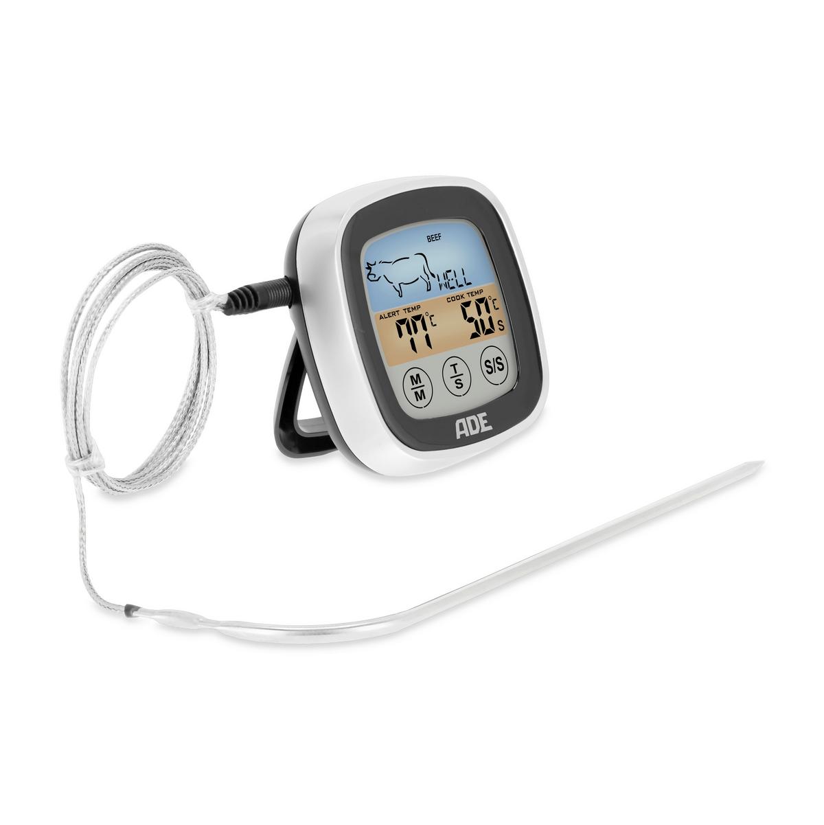 Bratenthermometer ADE Kunststoff - Schwarz/Grau, Basics, Kunststoff (7,7/7,7/2,7cm) - ADE