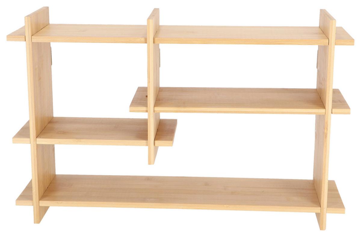 Wandregal Mit Übertopf Bambus Pflanzenregal - Py199 - Hellbraun, LIFESTYLE, Holz (55/15/35cm)