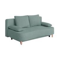 Pohovka LARA, modrosivá, pružinové jadro a úl. priestor - čierna/farba buka, Design, drevo/kompozitné drevo (193/86/97cm) - P & B