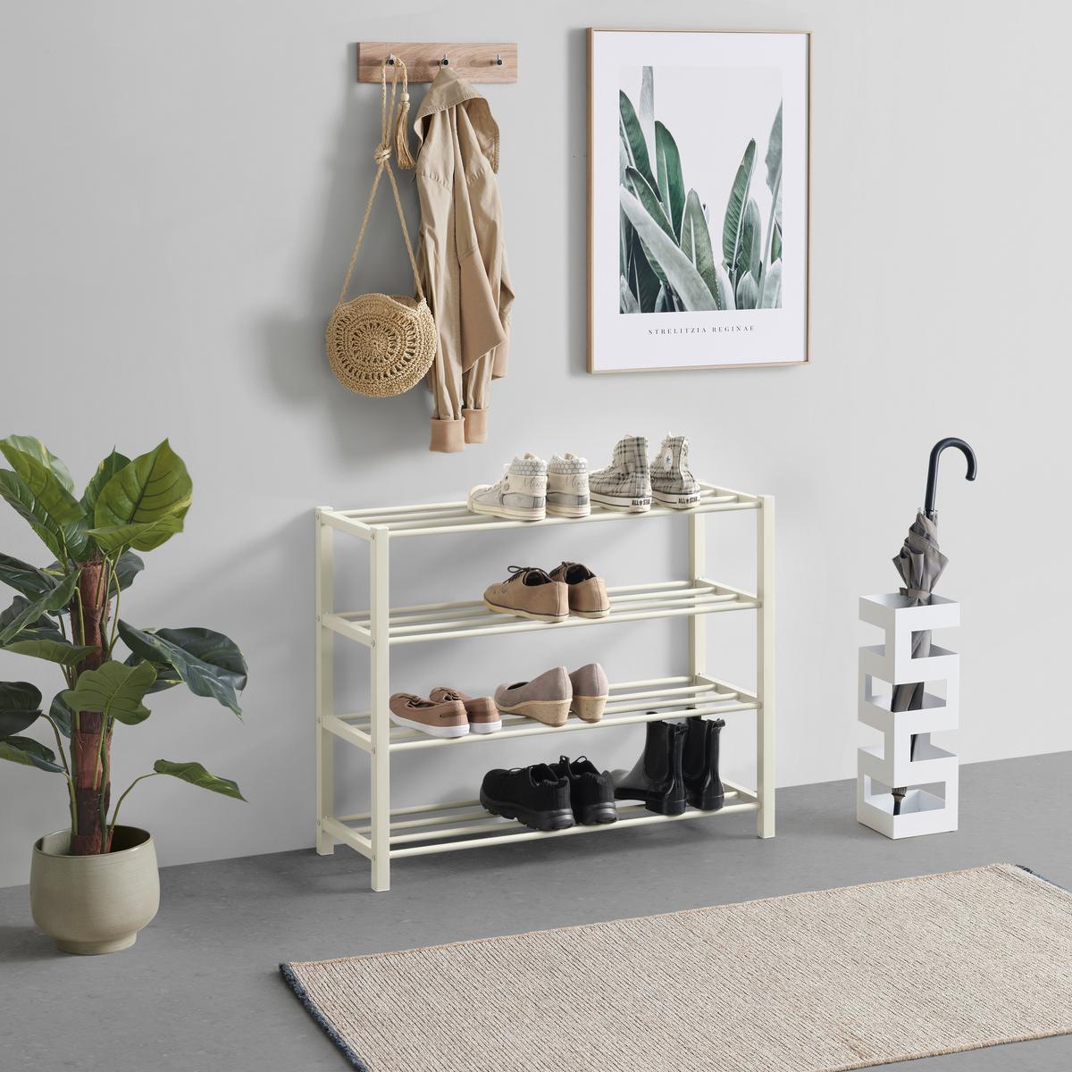 REGÁL NA BOTY BENNY -SB- - kašmírová, Moderní, kov (80/63/28,5cm) - Mömax