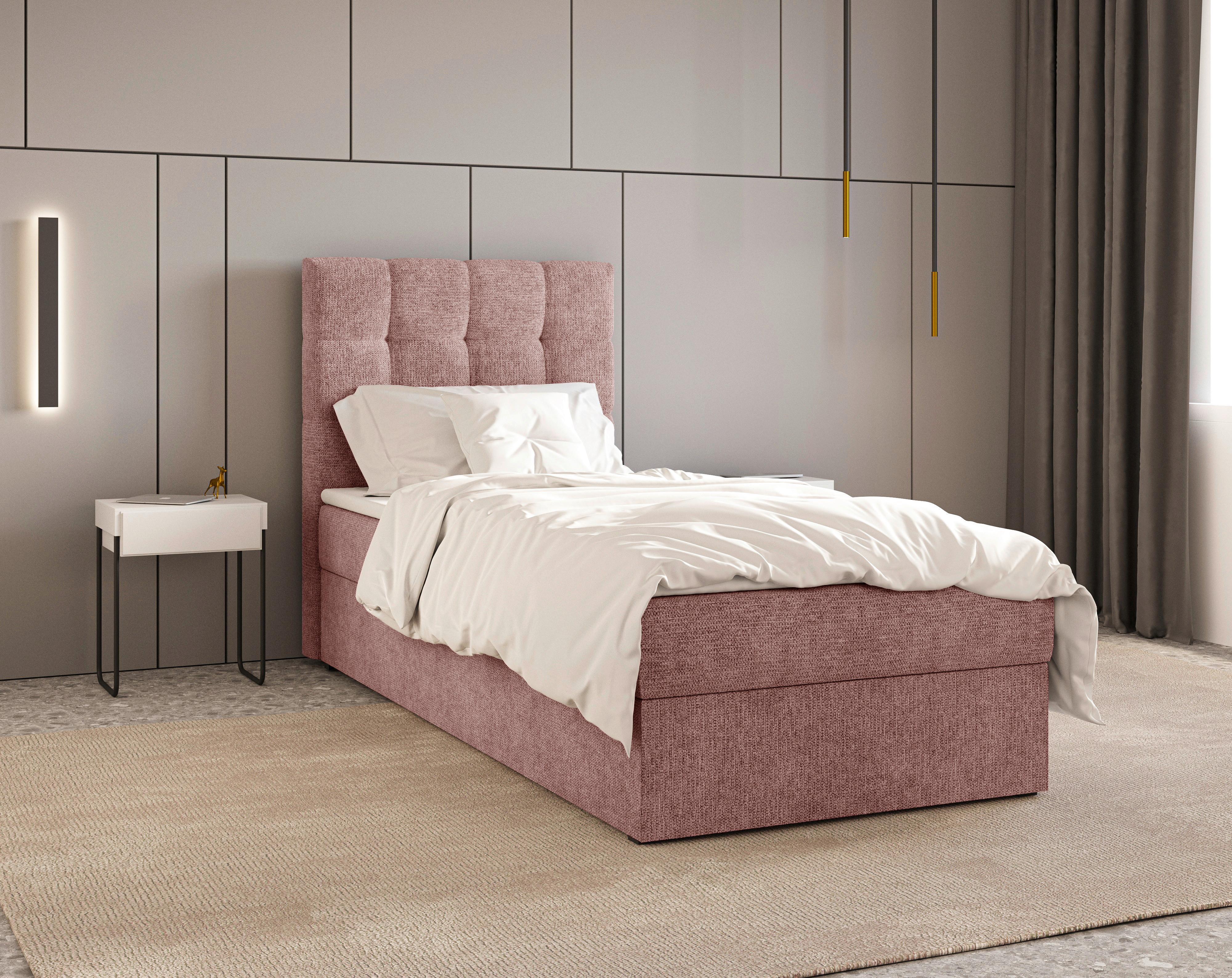 BOXBETT Oslo Kupferfarben 90x200cm - Schwarz/Kupferfarben, MODERN, Holz/Kunststoff (90/200cm) - MID.YOU