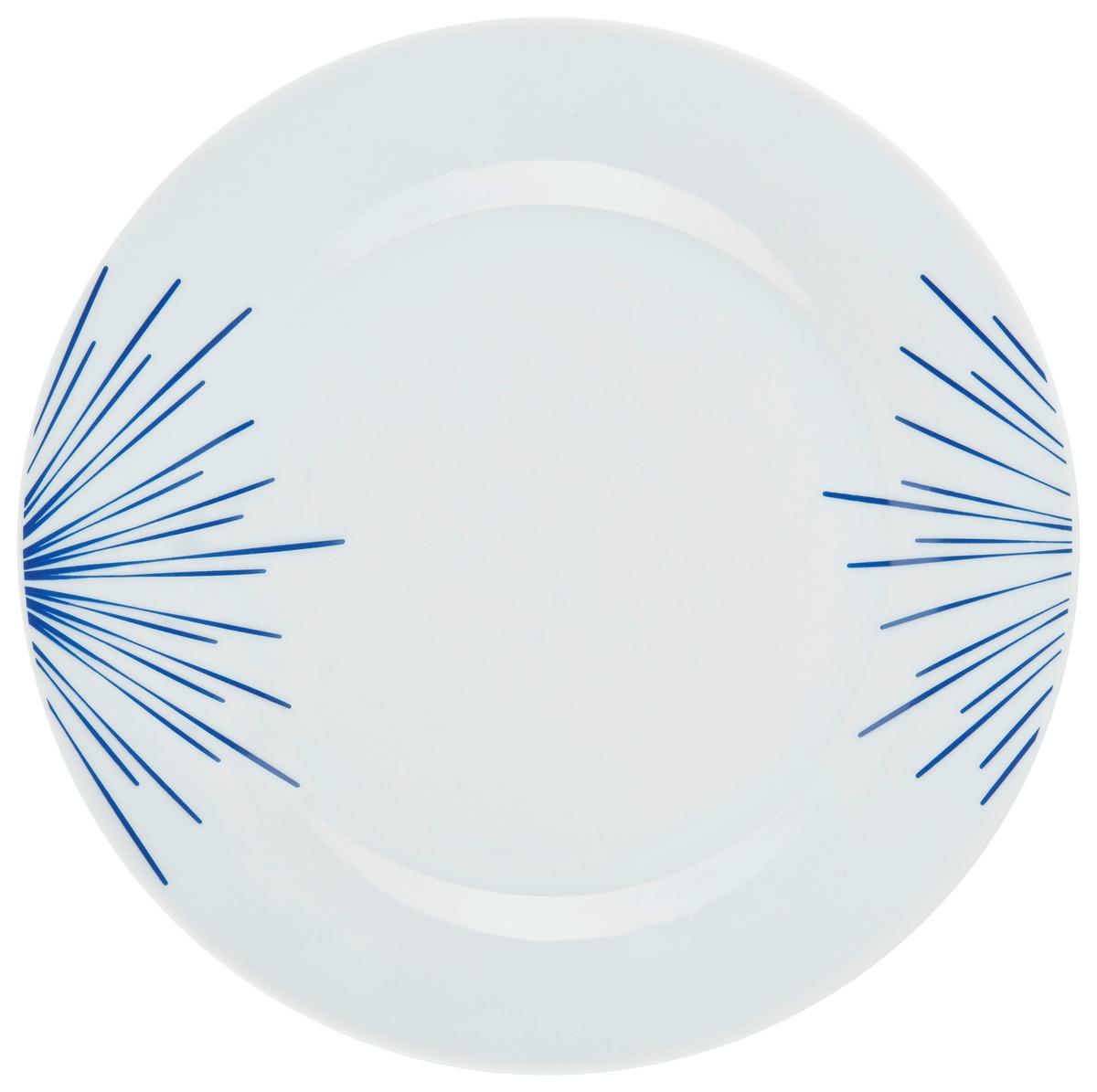 Desszertes Tányér Készlet Mathilda - kék/fehér, Trend, kerámia (19cm) - Ondega