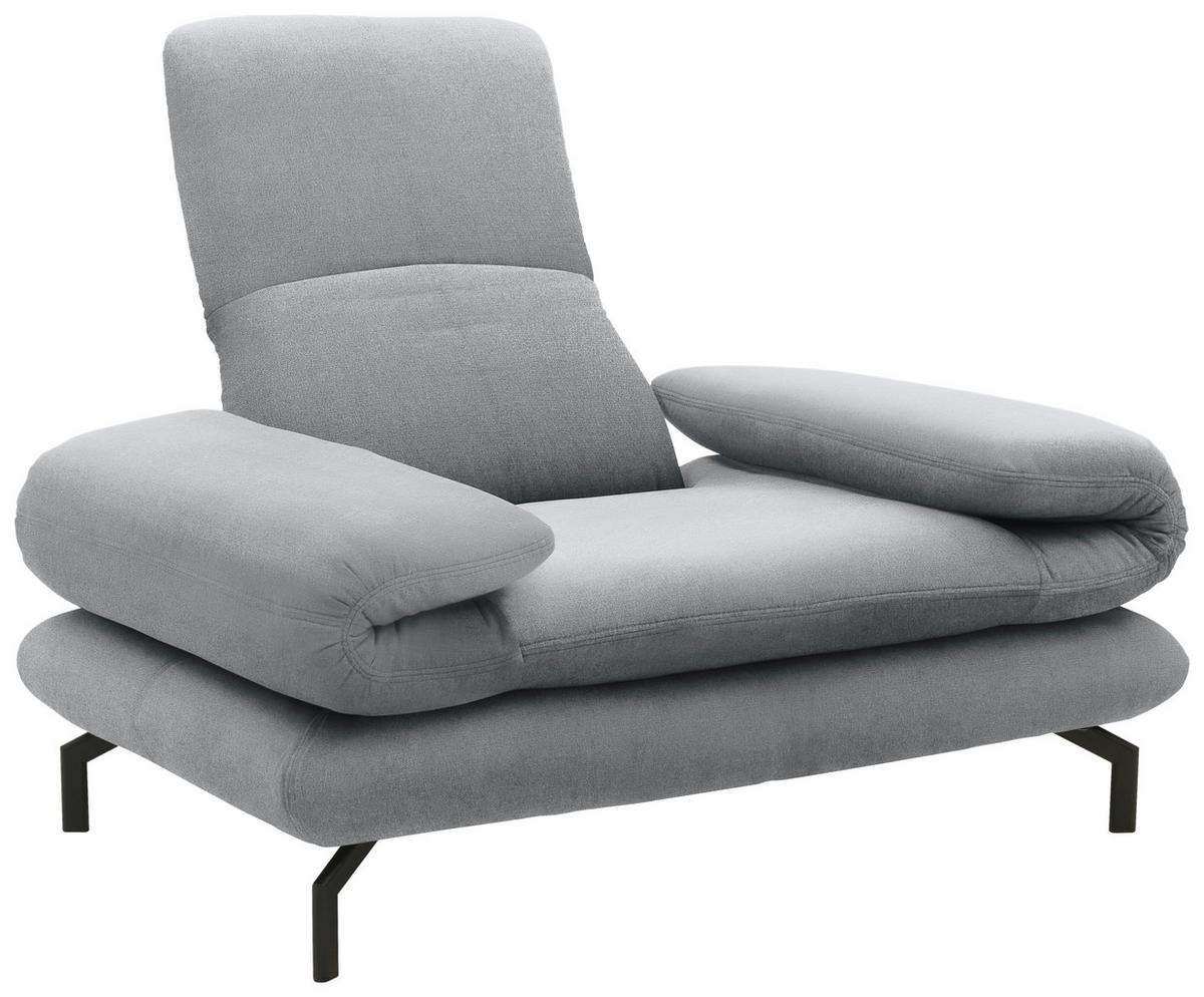 Sessel Looks Xiii - Silberfarben/Schwarz, Design, Textil (139 (197)/83 (110)/98cm) - LOOKS by W.Joop