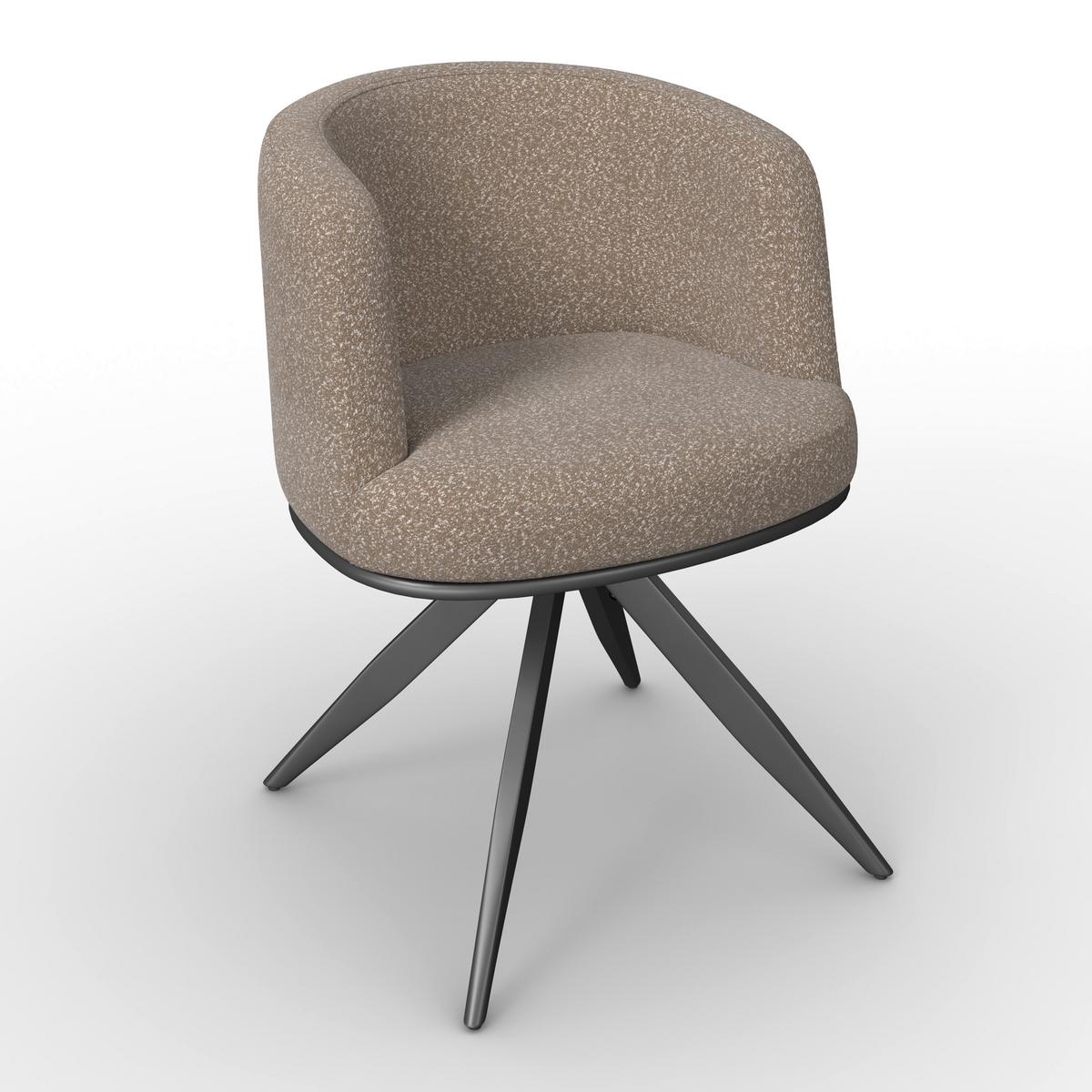 ŽIDLE S PODRUČKAMI NELA - černá/hnědá, Moderní, kov/dřevo (62/77/62cm) - Bessagi Home