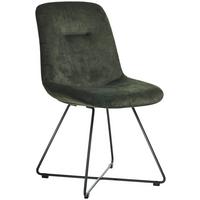 STOLIČKA CROSS-CH - čierna/lesná zelená, Basics, kov/textil (51/89/61cm) - Celina Home