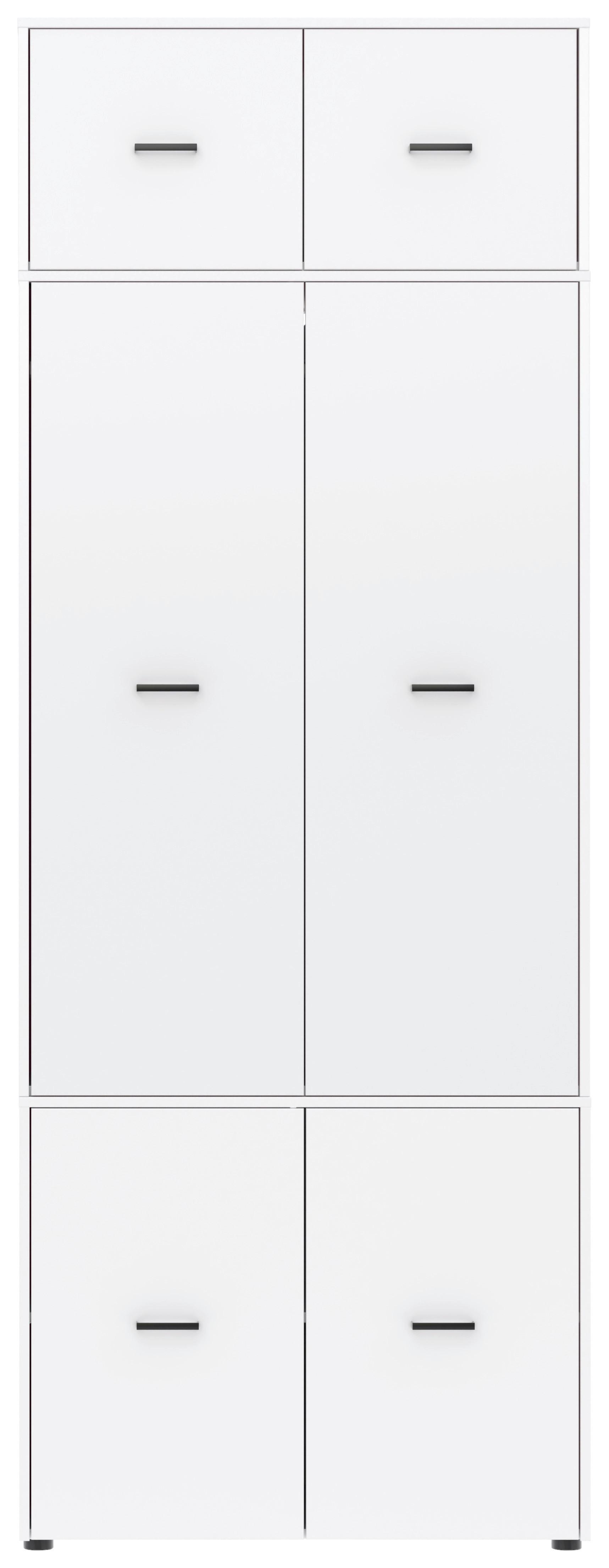 Kleiderschrank Kivo Weiß, B: 90 Cm - Weiß, Basics, Holzwerkstoff (90/239,40/52,1cm)