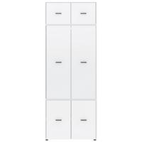 Kleiderschrank Kivo Weiß, B: 90 Cm - Weiß, Basics, Holzwerkstoff (90/239,40/52,1cm)