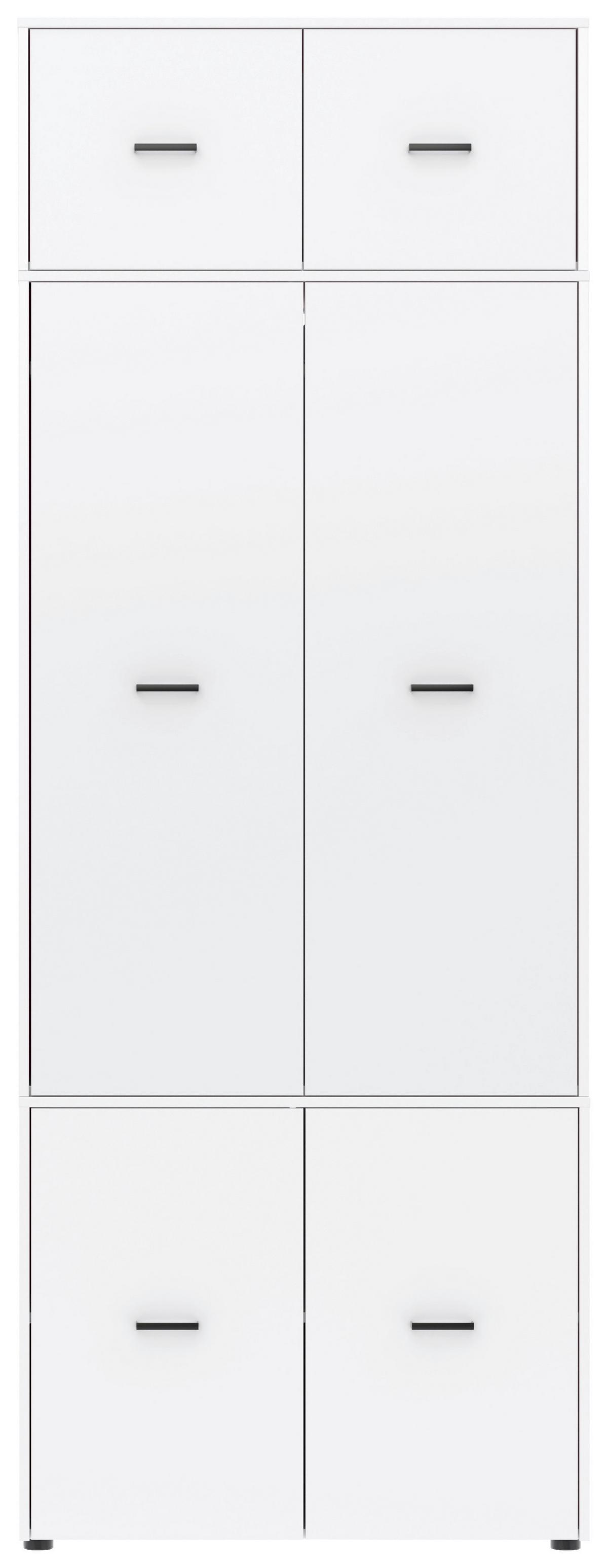 Kleiderschrank Kivo Weiß, B: 90 Cm - Weiß, Basics, Holzwerkstoff (90/239,40/52,1cm)