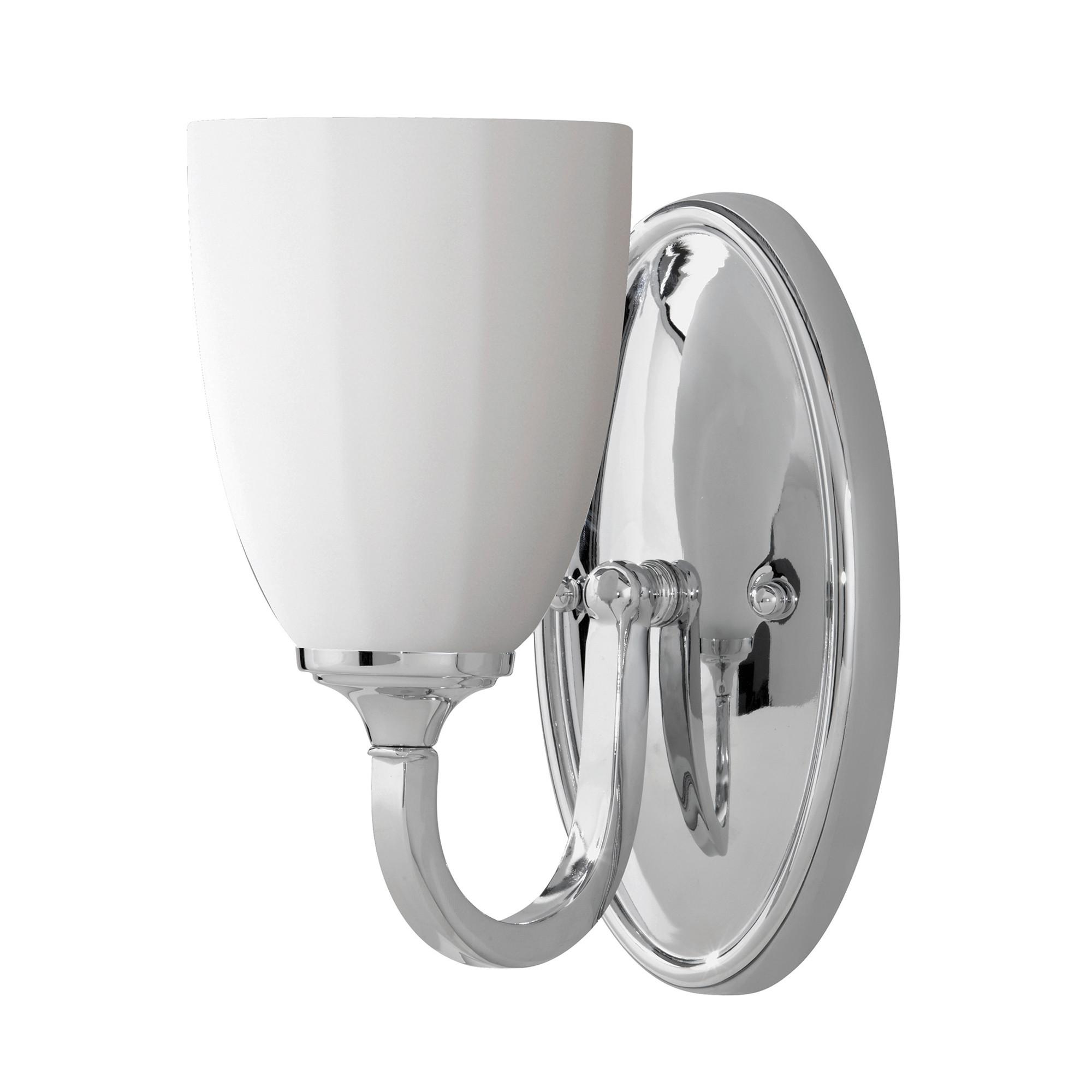 Badezimmer-wandleuchte Fe-Perry1-Bath - Chromfarben, KONVENTIONELL, Glas/Metall (11,7/17,8/22,2cm) - Elstead Lighting
