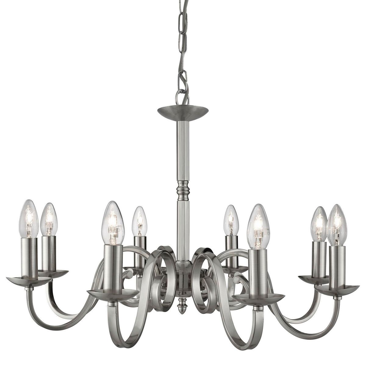 Kronleuchter 1508-8ss Richmond - Silberfarben, KONVENTIONELL, Metall (65/94cm)