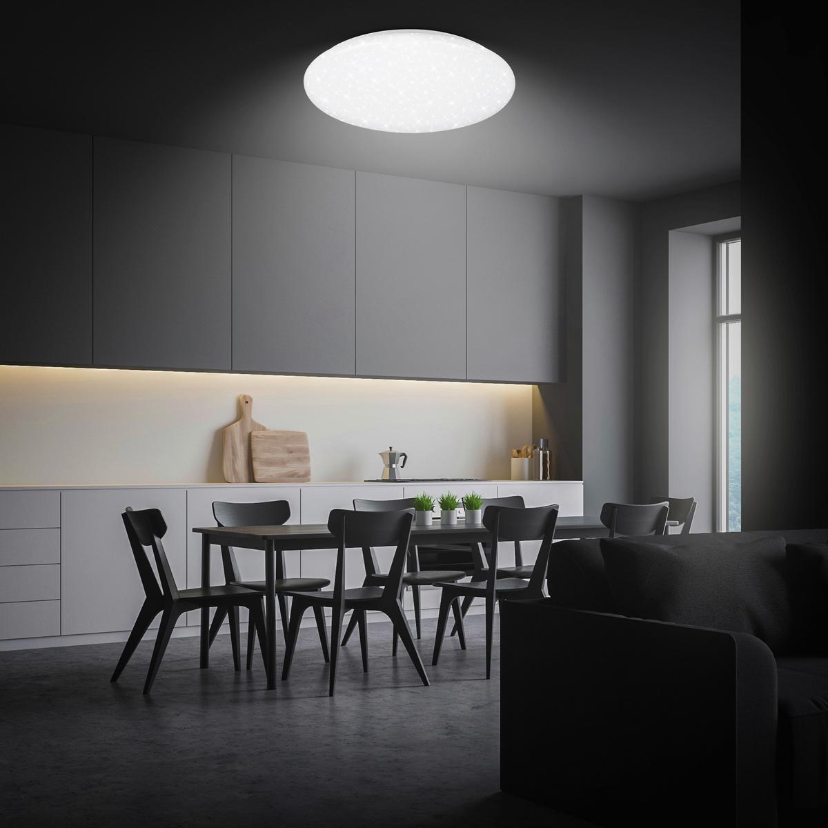 LED-Deckenleuchte Verb Weiß D: 56 cm - Weiß, Basics, Kunststoff/Metall (56/8.5cm)