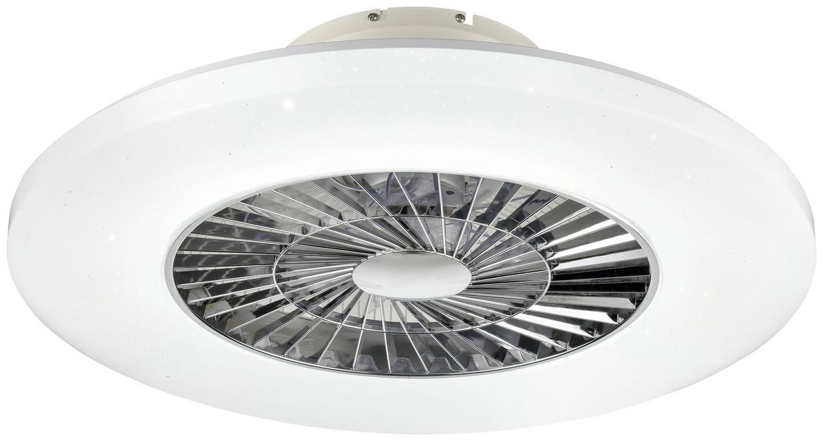LED stropní svítidlo Luftiku s ventilátorem Ø 59cm - bílá, Konvenční, plast (59/19,5cm) - Premium Living