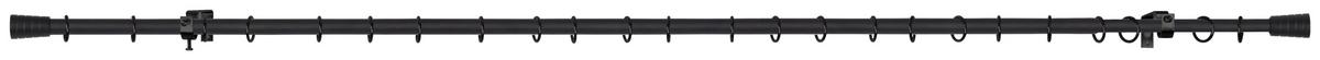 Rundstangengarnitur Lexia 1-Lfg Schwarz L: 130-240 cm - Schwarz, KONVENTIONELL, Metall (130-240cm) - Ondega